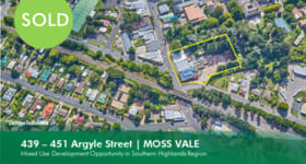 Development / Land commercial property sold at 439-445 Argyle Street Moss Vale NSW 2577