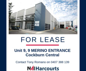 Factory, Warehouse & Industrial commercial property leased at 9/9 Merino Entrance Cockburn Central WA 6164
