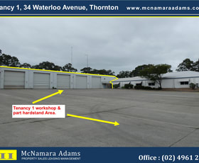 Factory, Warehouse & Industrial commercial property for lease at Tenancy 1/34 Waterloo Avenue Thornton NSW 2322