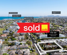 Development / Land commercial property sold at 179-181 Church Street Brighton VIC 3186
