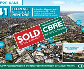 Development / Land commercial property sold at 41 Florence Street Mentone VIC 3194
