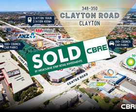 Shop & Retail commercial property sold at 348-350 Clayton Road Clayton VIC 3168