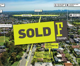 Development / Land commercial property sold at 235-237 High Street Road Ashwood VIC 3147