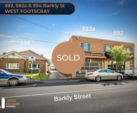 Shop & Retail commercial property sold at 592, 592A & 594 Barkly Street West Footscray VIC 3012