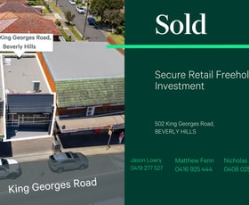 Shop & Retail commercial property sold at 502 King Georges Road Beverly Hills NSW 2209