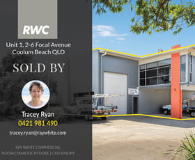 Factory, Warehouse & Industrial commercial property sold at Unit 1/2-6 Focal Avenue Coolum Beach QLD 4573