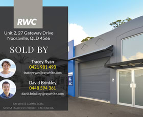 Factory, Warehouse & Industrial commercial property sold at Unit 2/27 Gateway Drive Noosaville QLD 4566