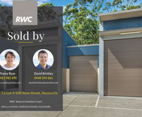 Factory, Warehouse & Industrial commercial property sold at Unit 11/Lot 5/100 Rene Street Noosaville QLD 4566