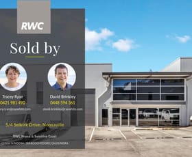 Factory, Warehouse & Industrial commercial property sold at 5/4 Selkirk Drive Noosaville QLD 4566