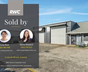 Factory, Warehouse & Industrial commercial property sold at 6 Jarrah Street Cooroy QLD 4563