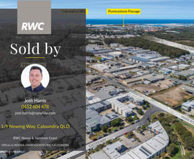 Factory, Warehouse & Industrial commercial property sold at Unit 1/9 Newing Way Caloundra QLD 4551
