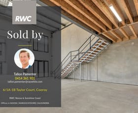 Factory, Warehouse & Industrial commercial property sold at Unit 6/1A-1B Taylor Court Cooroy QLD 4563