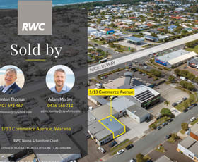 Factory, Warehouse & Industrial commercial property sold at Unit 1/13 Commerce Avenue Warana QLD 4575