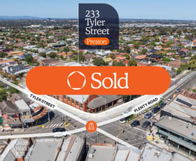 Medical / Consulting commercial property sold at 233 Tyler Street Preston VIC 3072