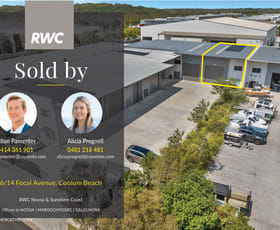 Factory, Warehouse & Industrial commercial property sold at Unit 6/14 Focal Avenue Coolum Beach QLD 4573
