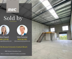 Factory, Warehouse & Industrial commercial property sold at 3/26 Access Crescent Coolum Beach QLD 4573