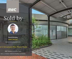 Shop & Retail commercial property sold at Lot 1/16 Lanyana Way Noosa Heads QLD 4567