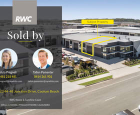 Factory, Warehouse & Industrial commercial property sold at Unit 11/44-48 Junction Drive Coolum Beach QLD 4573