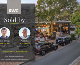 Shop & Retail commercial property sold at 1 Arcadia Street Noosa Heads QLD 4567