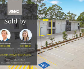 Factory, Warehouse & Industrial commercial property for sale at 9/1A-1B Taylor Court Cooroy QLD 4563