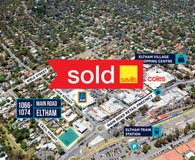 Shop & Retail commercial property sold at 1066-1074 Main Road Eltham VIC 3095