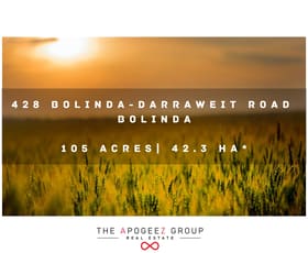 Rural / Farming commercial property for sale at 428 Bolinda Darraweit road Bolinda VIC 3432