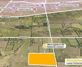 Rural / Farming commercial property for sale at 980 cragieburn road Oaklands Junction VIC 3063