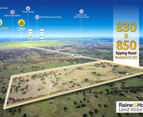 Rural / Farming commercial property for sale at 830 & 850 Epping Road Woodstock VIC 3751