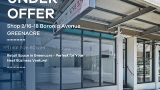 Shop 2/16-18 Boronia Avenue Greenacre NSW 2190
