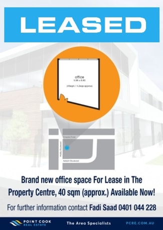 Offices commercial property leased at 2A/1 Adelphi Boulevard Point Cook VIC 3030 Offices commercial property leased at 2A/1 Adelphi Boulevard Point Cook VIC 3030