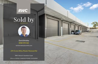 Factory, Warehouse & Industrial commercial property sold at 29/3 Leo Alley Road Noosaville QLD 4566