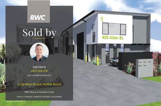 Factory, Warehouse & Industrial commercial property sold at Unit 1/26 Allen Street Moffat Beach QLD 4551 Factory, Warehouse & Industrial commercial property sold at Unit 1/26 Allen Street Moffat Beach QLD 4551