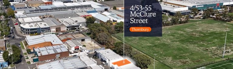 Factory, Warehouse & Industrial commercial property leased at Unit 4/53-55 McClure Street Thornbury VIC 3071