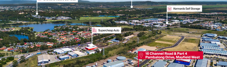 Factory, Warehouse & Industrial commercial property for sale at 16 Channel Road and 4 Pambalong Drive Mayfield West NSW 2304