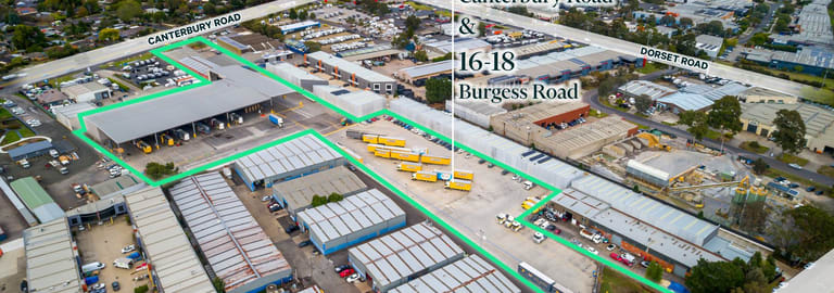 Factory, Warehouse & Industrial commercial property for lease at 122-124 Canterbury Road & 16-18 Burgess Road Bayswater North VIC 3153