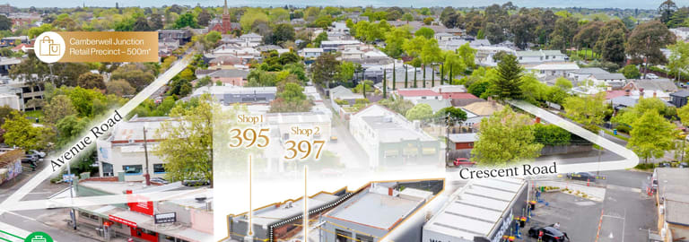 Showrooms / Bulky Goods commercial property for sale at 395 & 397 Camberwell Road Camberwell VIC 3124