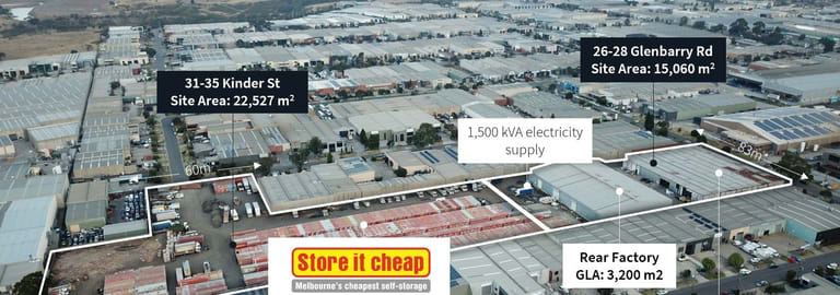 Factory, Warehouse & Industrial commercial property for sale at 31 - 35 Kinder Street & 26 - 28 Glenbarry Road Campbellfield VIC 3061