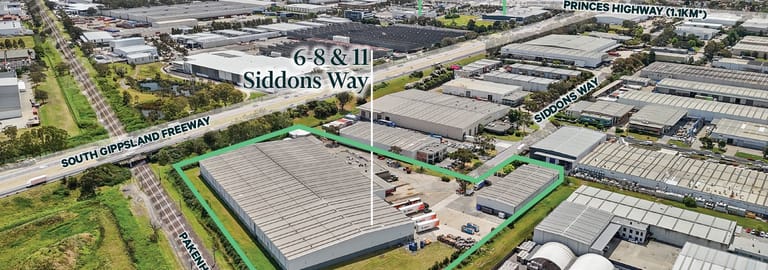 Factory, Warehouse & Industrial commercial property for sale at 6-8 & 11 Siddons Way Hallam VIC 3803