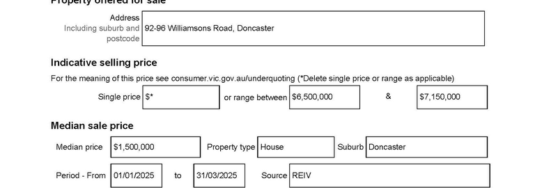 Development / Land commercial property for sale at 92-96 Williamsons Road Doncaster VIC 3108
