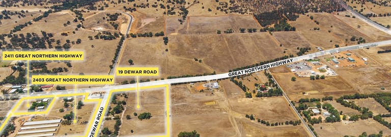 Development / Land commercial property for sale at 2403 & 2411 Great Northern Highway and 19 Dewar Road Bullsbrook WA 6084