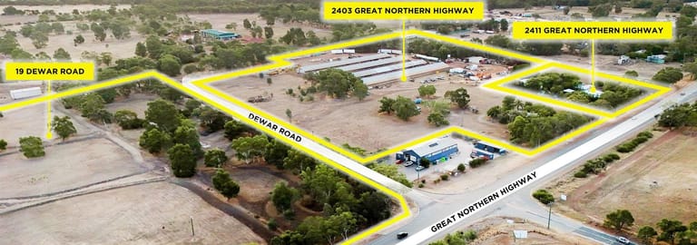 Development / Land commercial property for sale at 2403 & 2411 Great Northern Highway and 19 Dewar Road Bullsbrook WA 6084