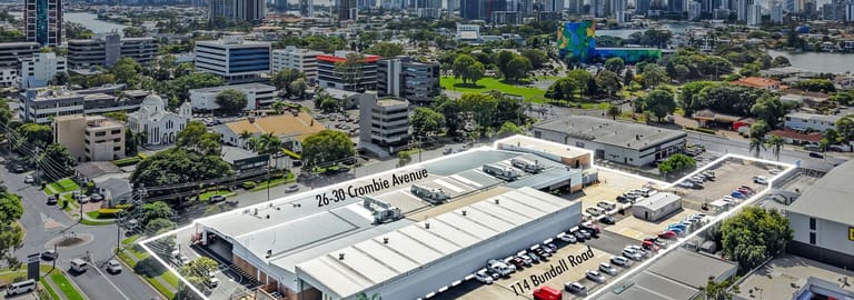 Factory, Warehouse & Industrial commercial property for sale at 26-30 Crombie Avenue & 114 Bundall Road Bundall QLD 4217