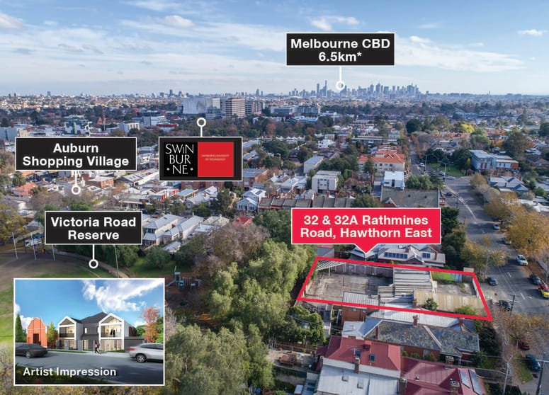 Click to view all images 32 & 32A Rathmines Road Hawthorn East VIC 3123 - Image 1