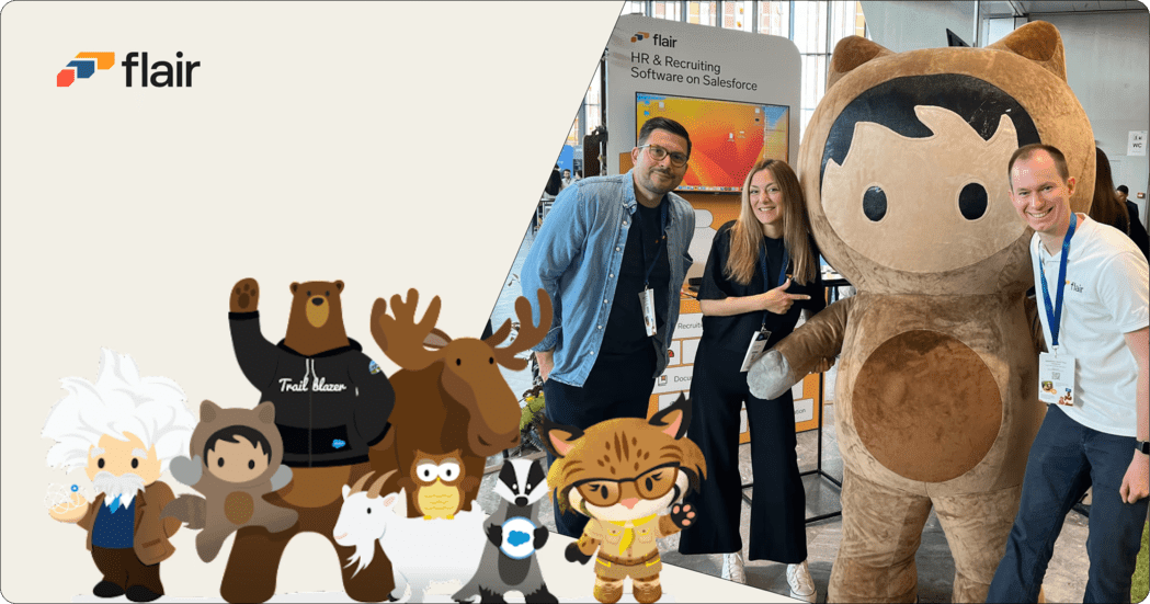 flair team and Salesforce mascots