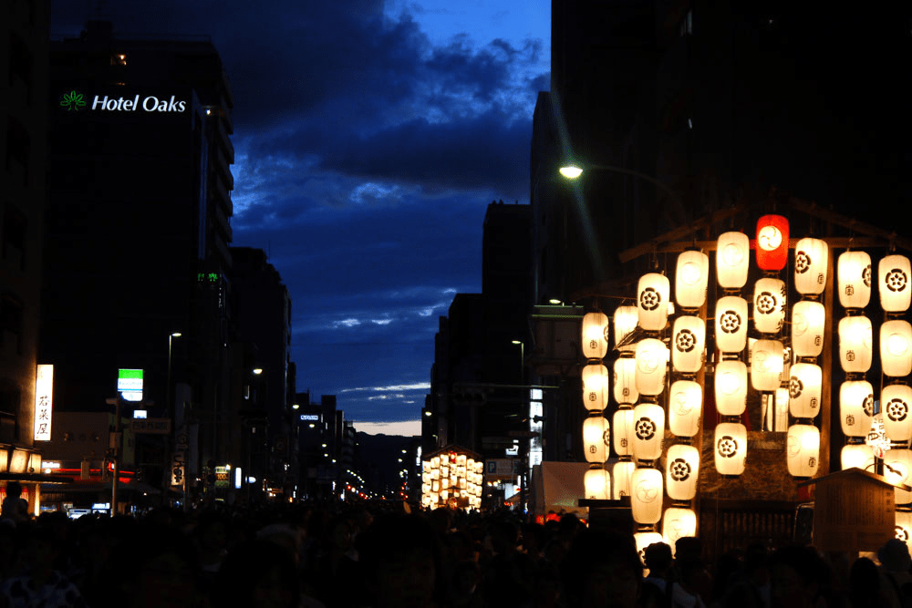 "Yoiyama," the main evening event of the atmospheric Gion Festival