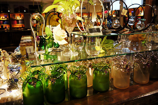 Charming Wine Bottle Glasswork Available for Purchase