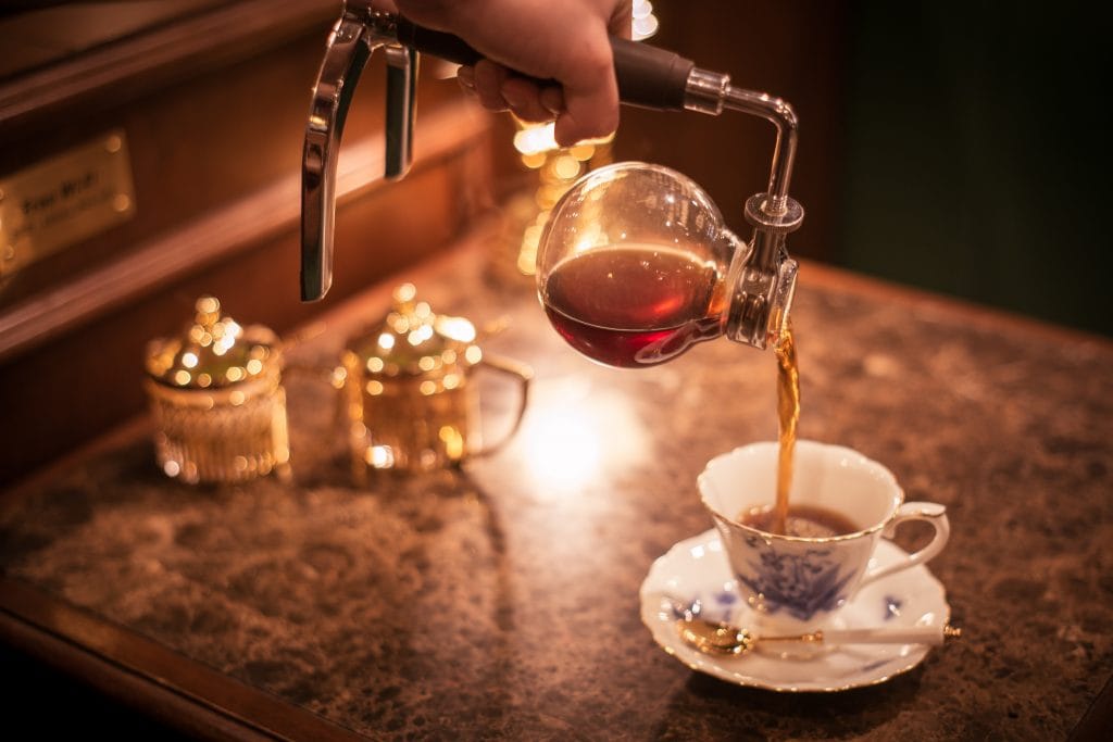 Aromatic Coffee Carefully Brewed Using Siphon Method