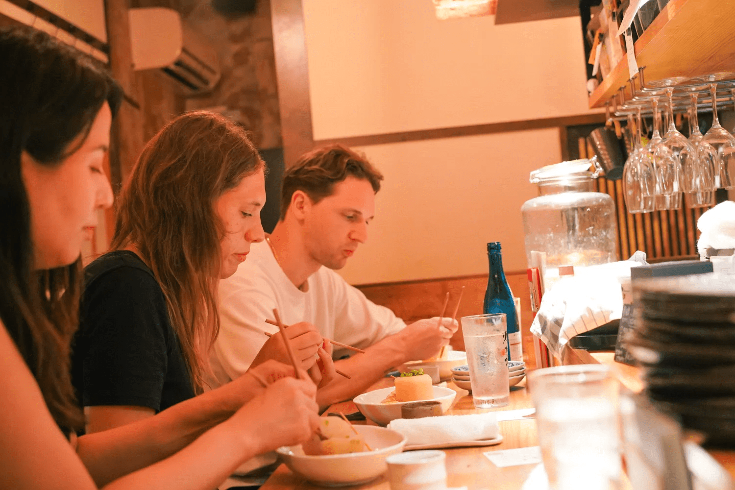 You can also enjoy Japan's unique food culture, such as sake and wagashi
