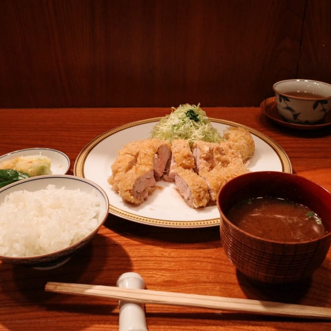 Tonkastu and Red Miso Soup