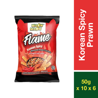MIAOW MIAOW FLAME KOREAN SPICY PRAWN CRACKERS 50G